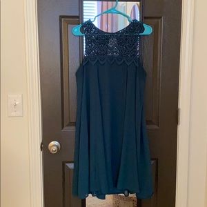 Sleeveless Cocktail Dress with Lace Detail